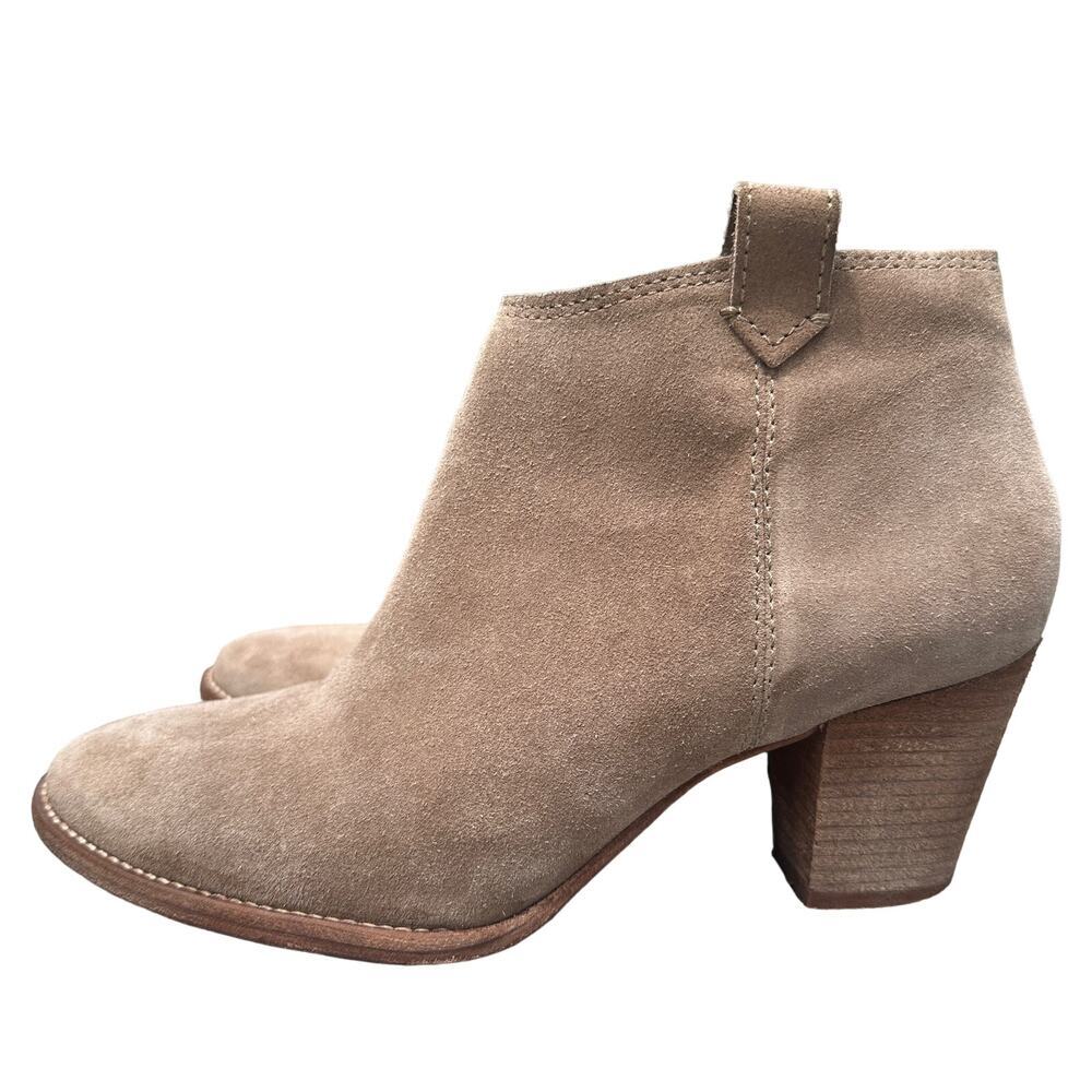 Madewell Billie Booties Tan‎ Brown Leather Suede Womens Size 8 Ankle Fall